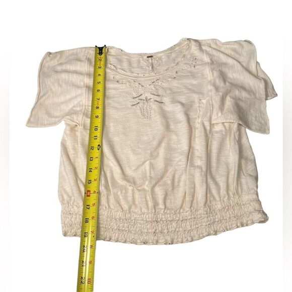 Free People medium‎ boho hippie short sleeve top - Picture 4 of 7